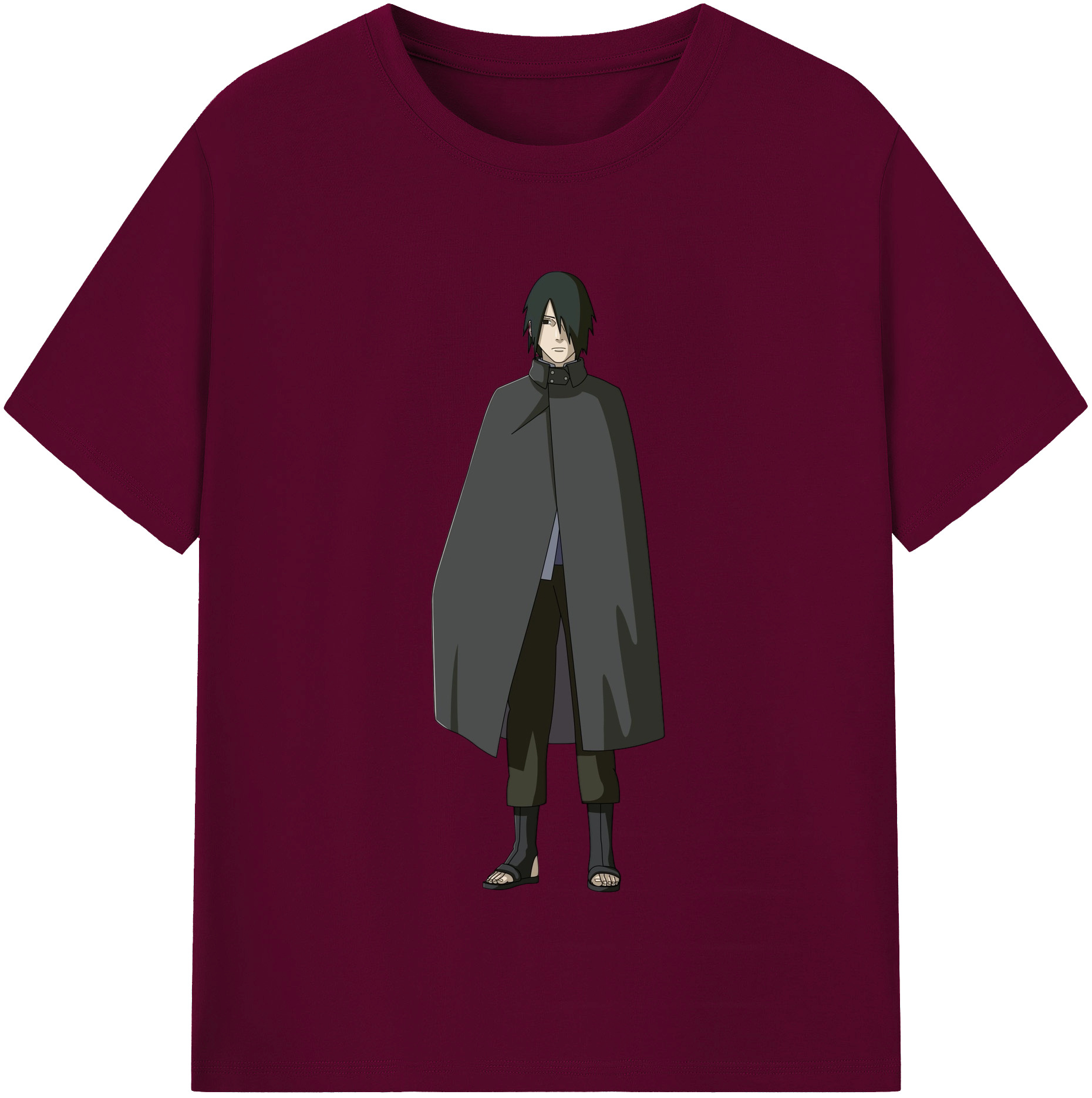 （画像用） NARUTO -ナルト- うちは サスケ Uchiha Sasuke レディースカジュアルプリントTシャツ（綿100％）